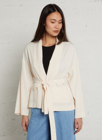 Jacket with shawl collar BELLA JONES Beige